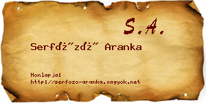 Serfőző Aranka névjegykártya